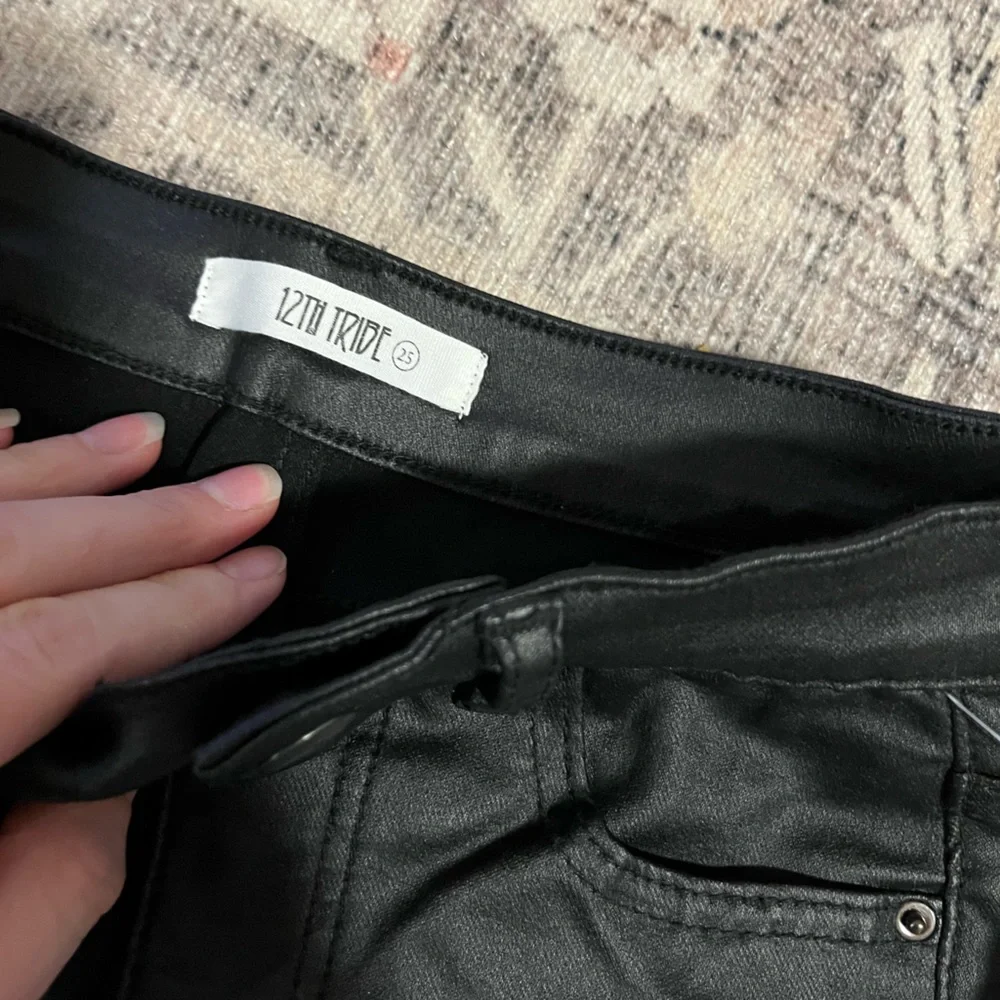 12th TRIBE / Nixon black coated pants (NEW) size 25. - Picture 5 of 5